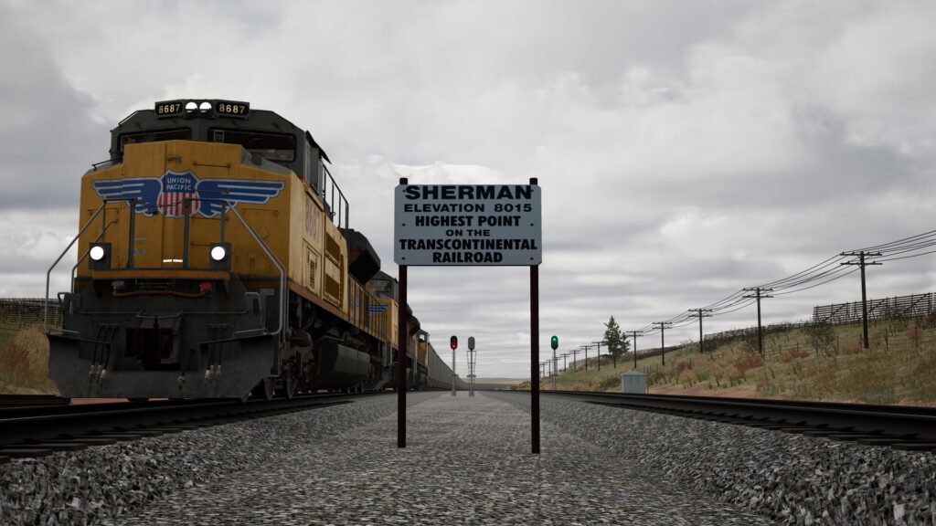 Official Brand Logo of Train Sim World 2 Sherman Hill Overview From Metruvia Simulation