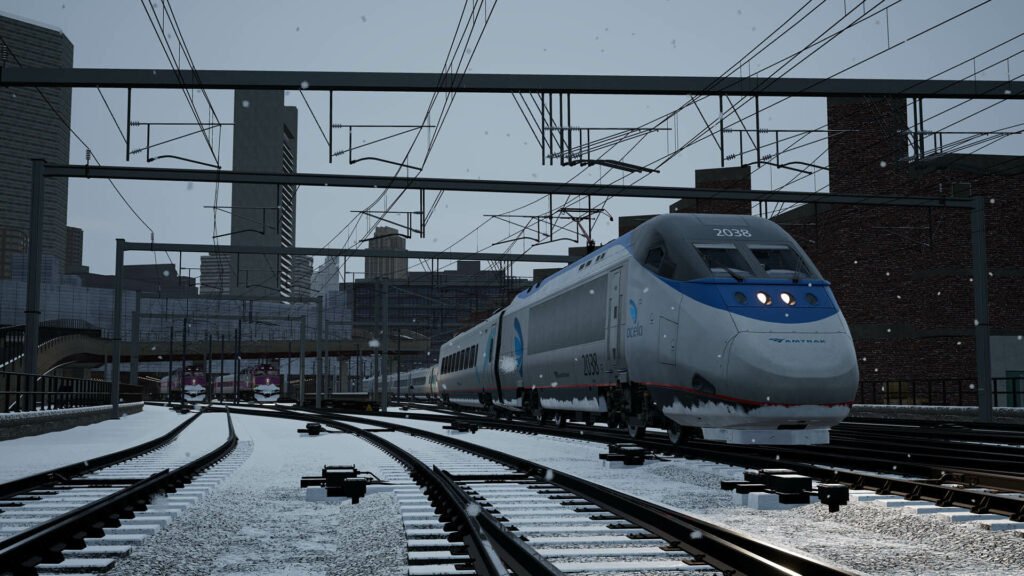 Official Brand Logo of Train Sim World 3 Amtrak's Acela Overview From Metruvia Simulation