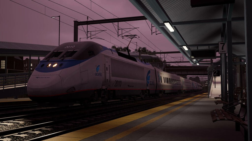 Official Brand Logo of Train Sim World 3 Amtrak's Acela Overview From Metruvia Simulation