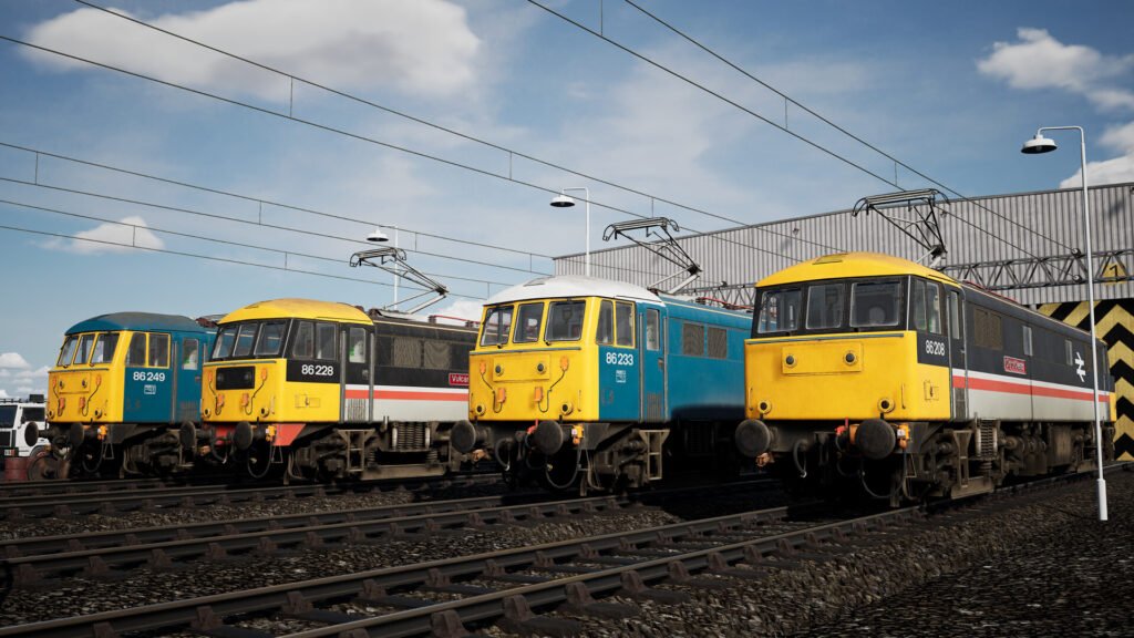 Official Brand Logo of Train Sim World 5 BR Class 86/2 & Mk2F Coaches Overview From Metruvia Simulation