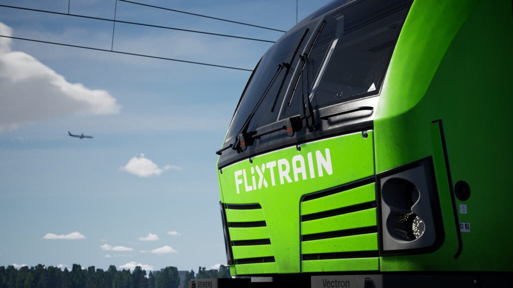 Official Brand Logo of Train Sim World 5 FlixTrain BR 193 Vectron Overview From Metruvia Simulation