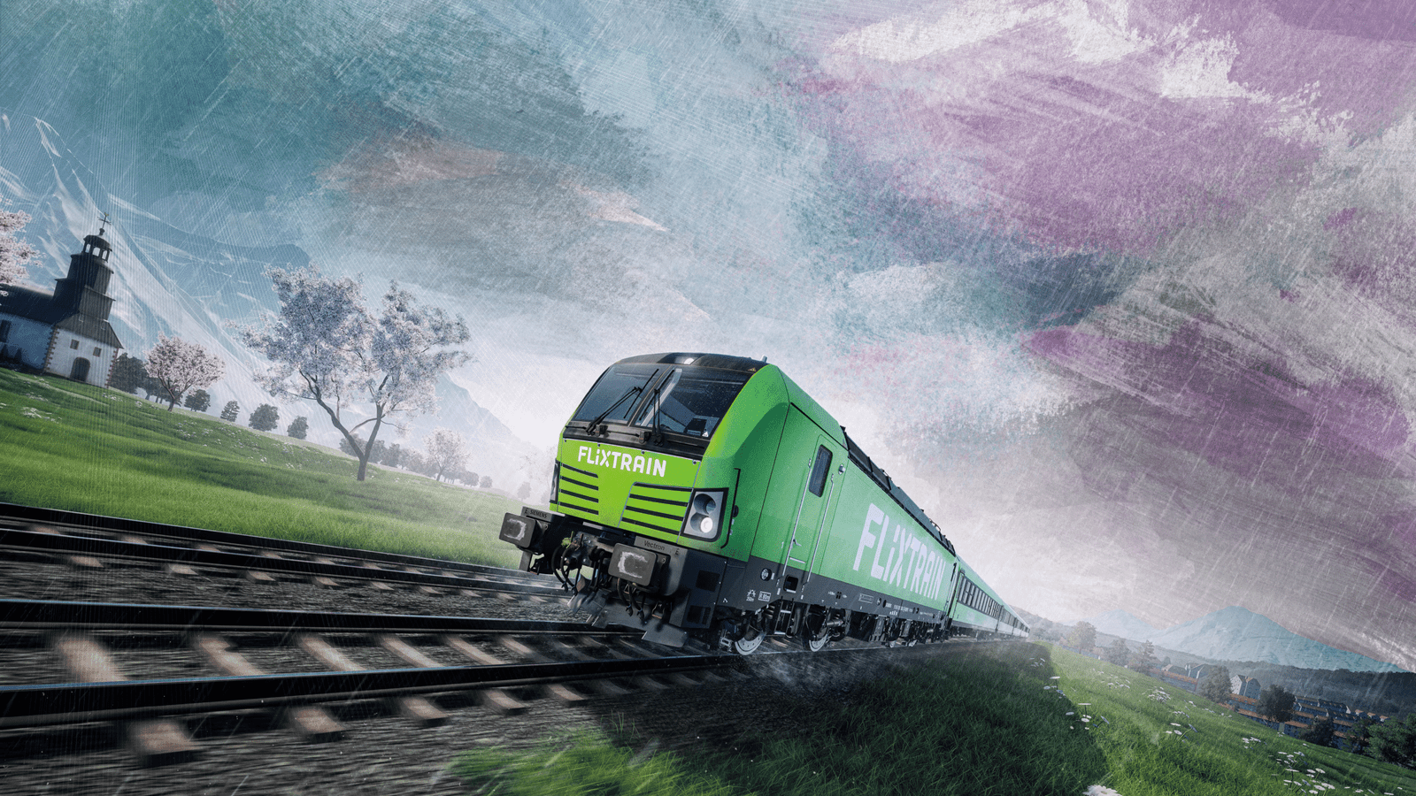 Official Brand Logo of Train Sim World 5 FlixTrain BR 193 Vectron Overview From Metruvia Simulation