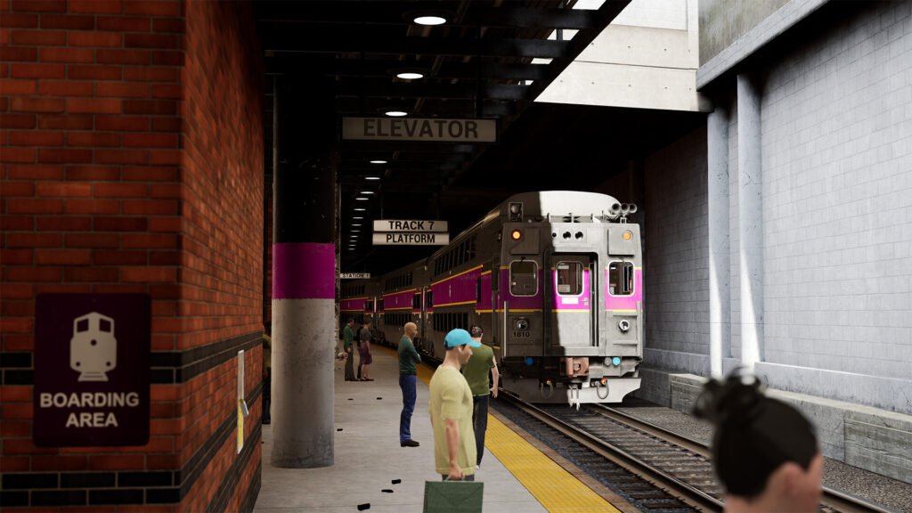 Official Brand Logo of Train Sim World 5 MBTA Commuter Overview From Metruvia Simulation