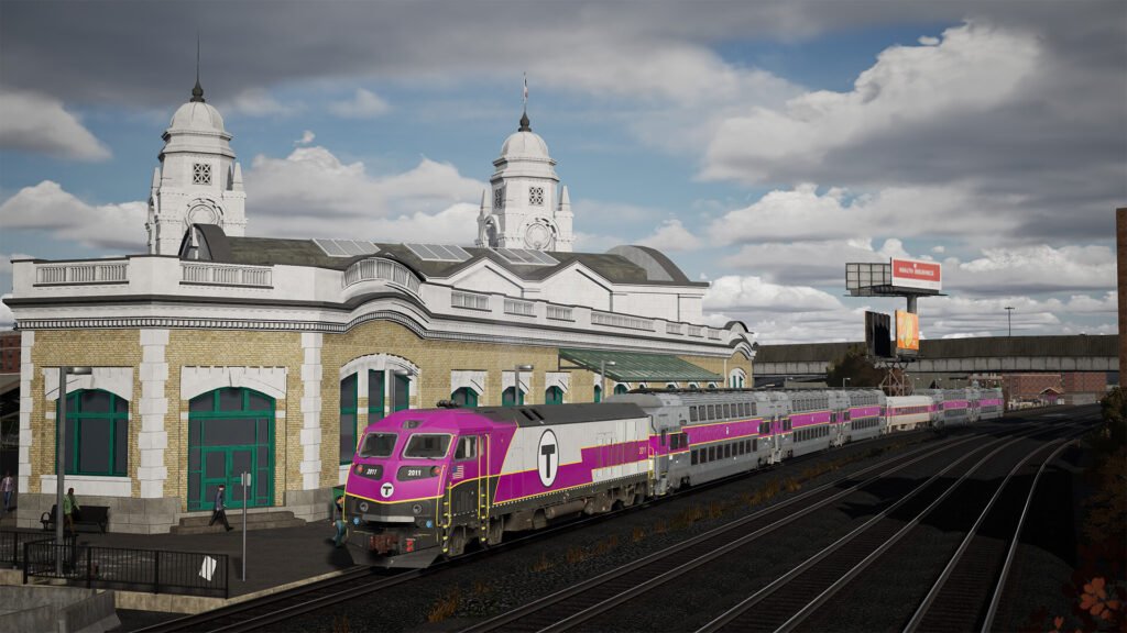 Official Brand Logo of Train Sim World 5 MBTA Commuter Overview From Metruvia Simulation