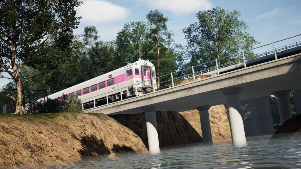 Official Brand Logo of Train Sim World 5 MBTA Commuter Overview From Metruvia Simulation