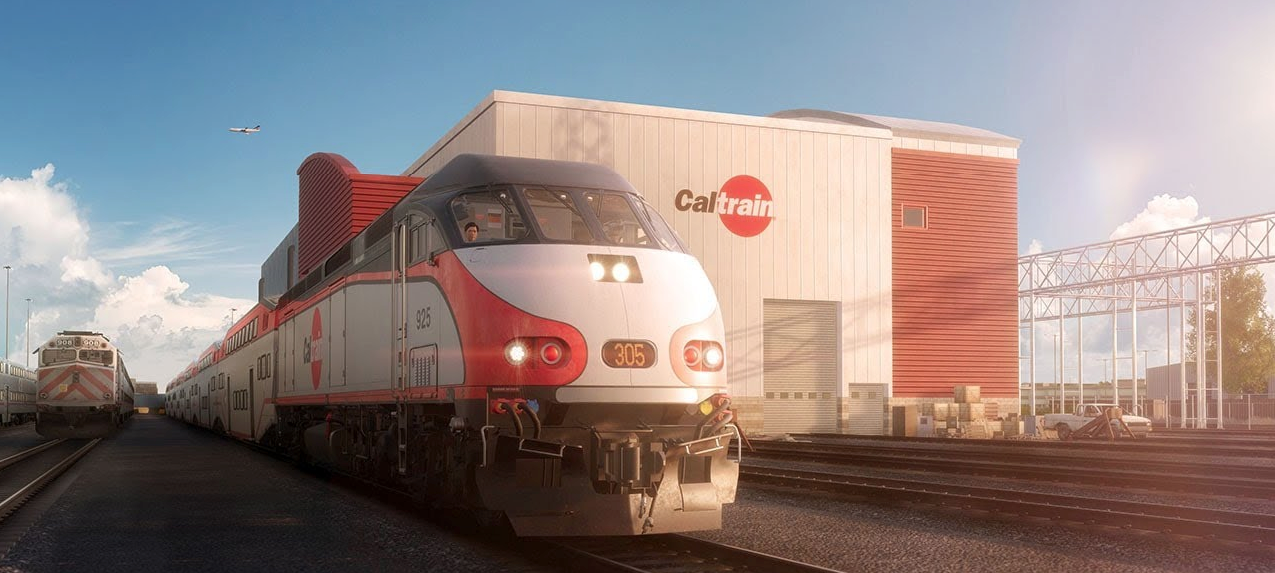 Official Brand Logo of Train Sim World 2020 Peninsula Corridor: MP36PH-3C Overview From Metruvia Simulation