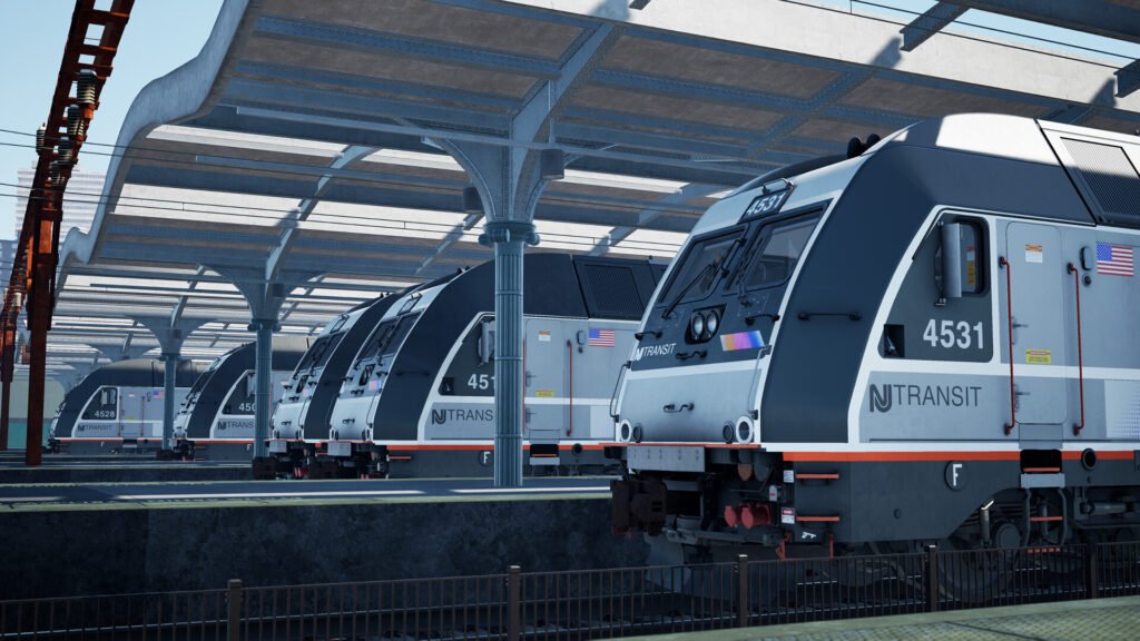 Official Brand Logo of Train Sim World 5 NJ TRANSIT® ALP-45DP Overview From Metruvia Simulation